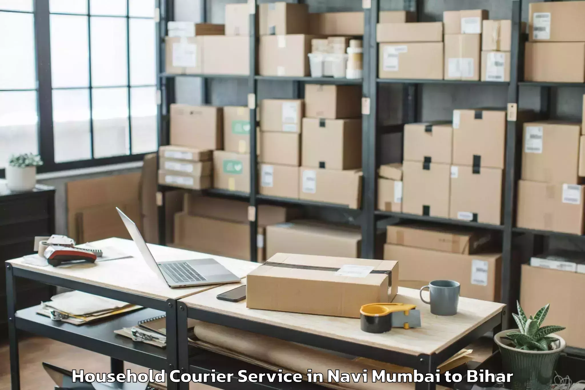 Easy Navi Mumbai to Sheonar Household Courier Booking